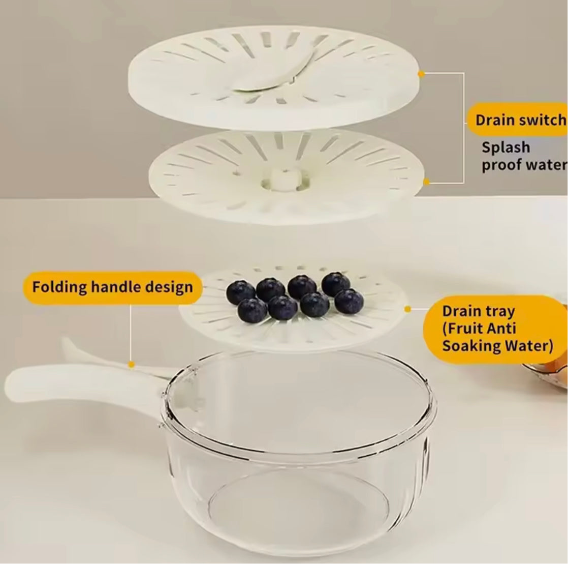 3 in 1 Drain Basket Storage Box, Fruit And Vegetable Washing Bowl With Strainer, Fruit And Vegetable Dehydrator Basket 3 in 1 Drain Basket Storage Box, Fruit And Vegetable Washing Bowl With Strainer, Fruit And Vegetable Dehydrator Basket